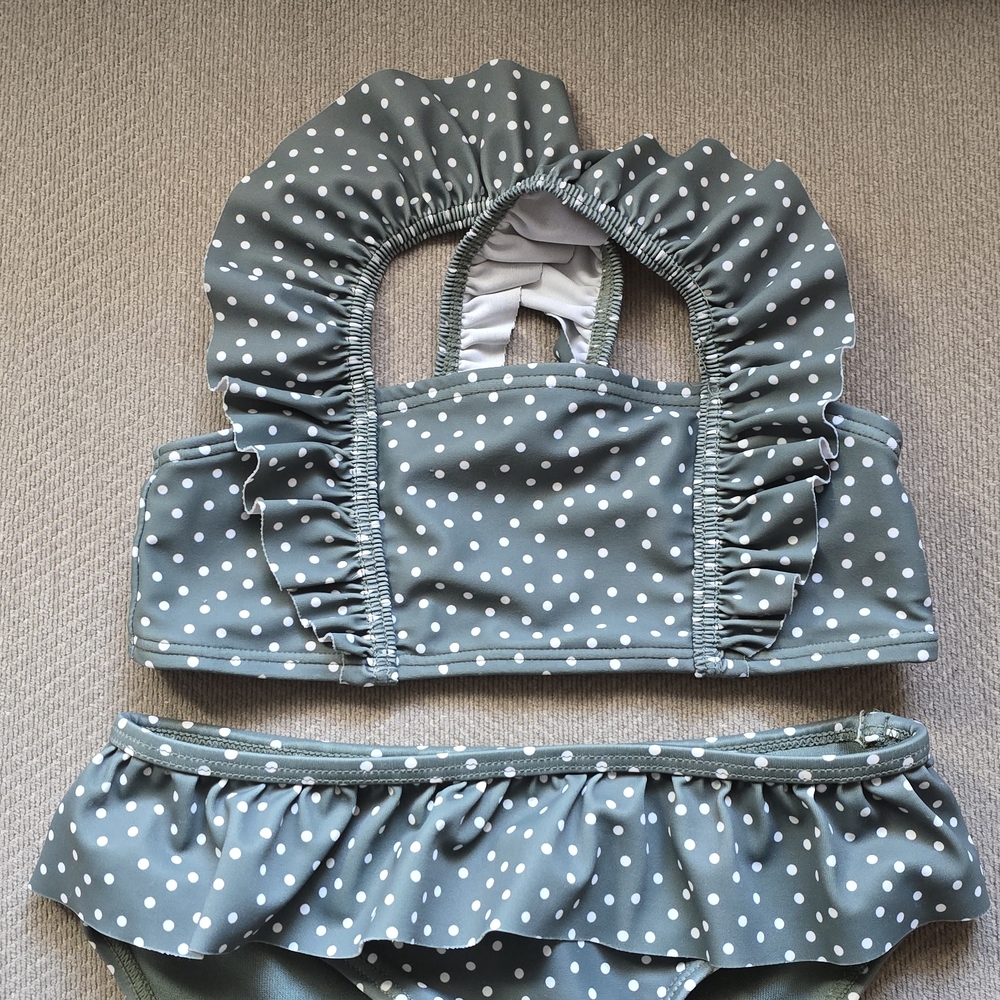 H&M Green Polka Dot Kids Bikini Set